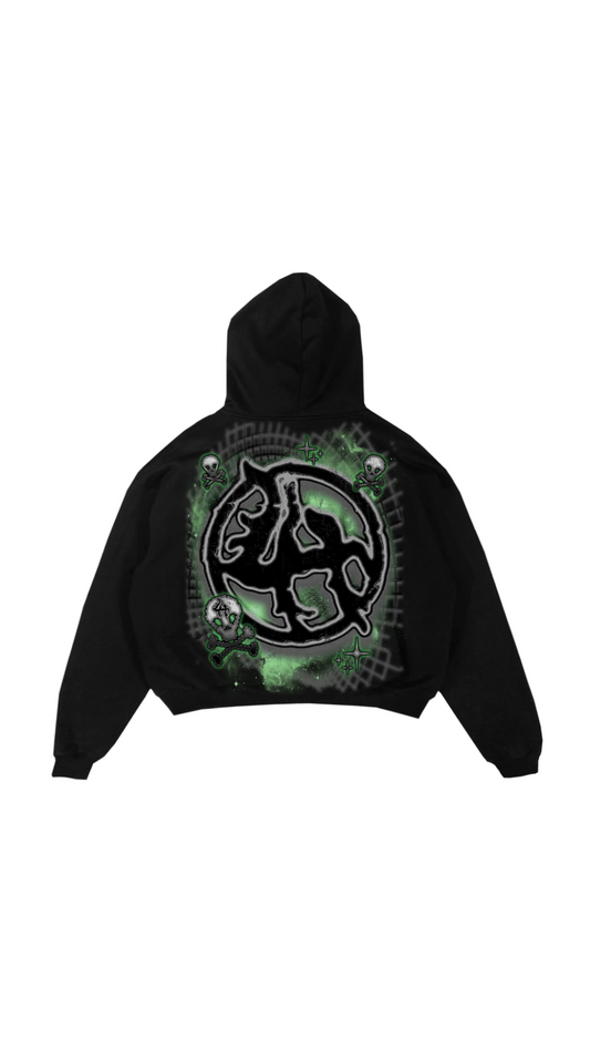 LH "SKULL" HOODIE (GREEN)