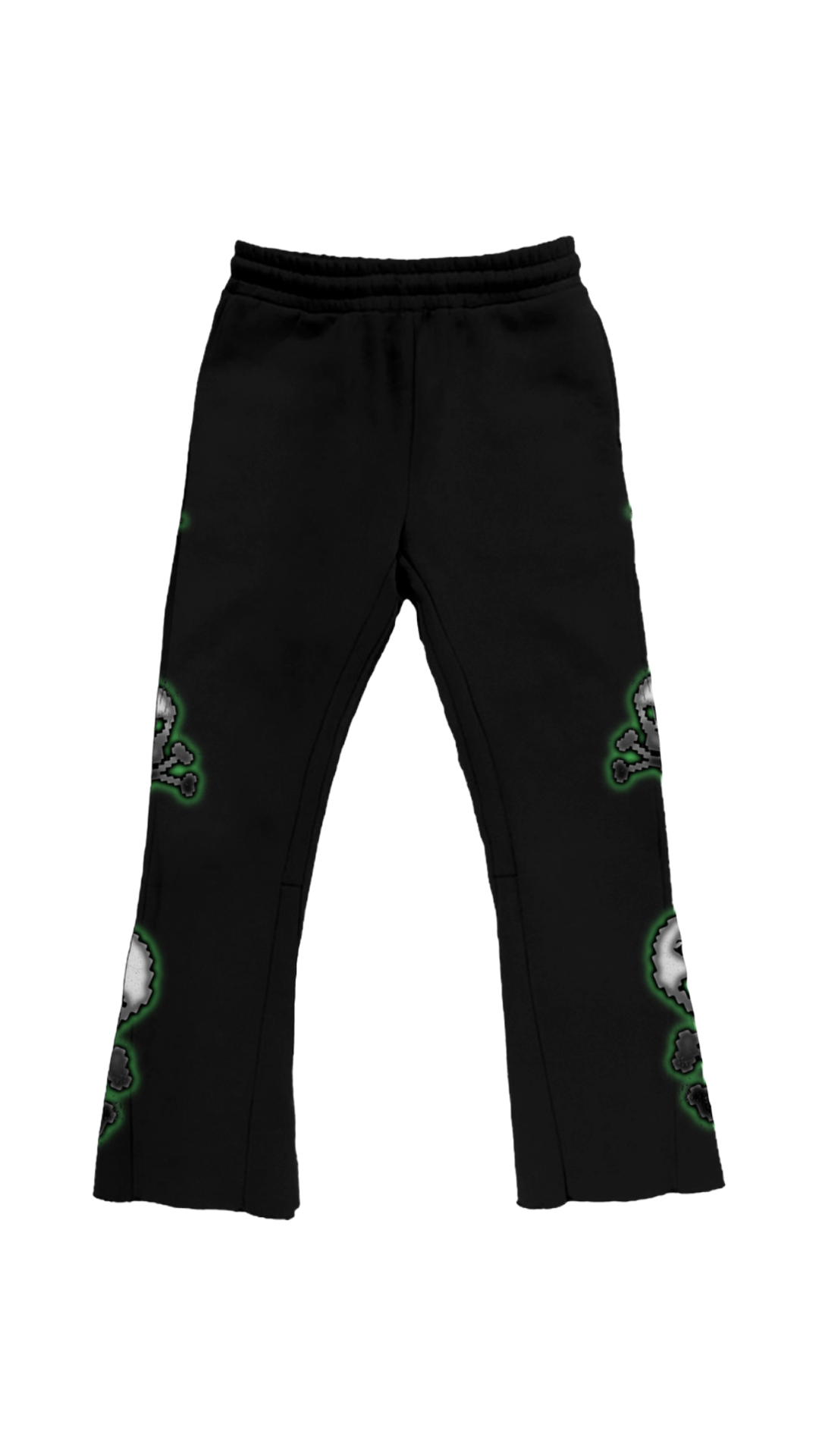 LH "SKULL" FLARE SWEATS (GREEN)