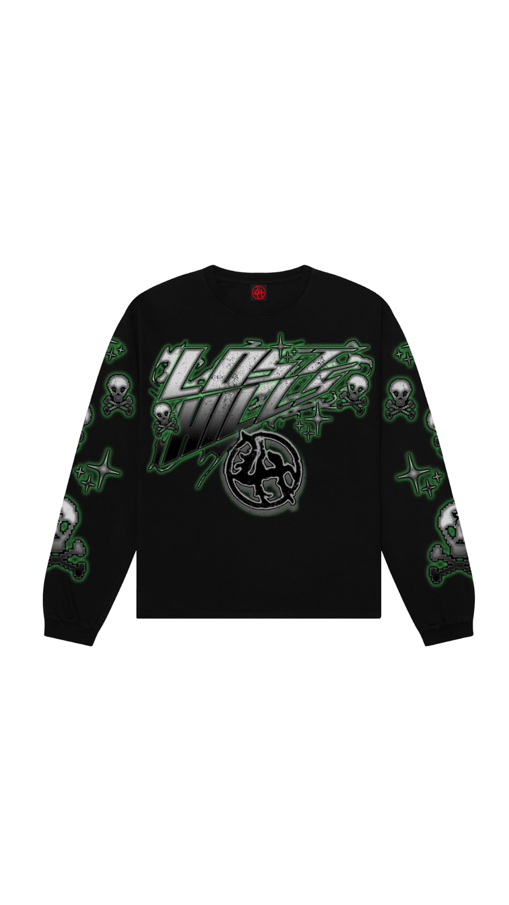 LH "SKULL" LONGSLEEVE (GREEN)