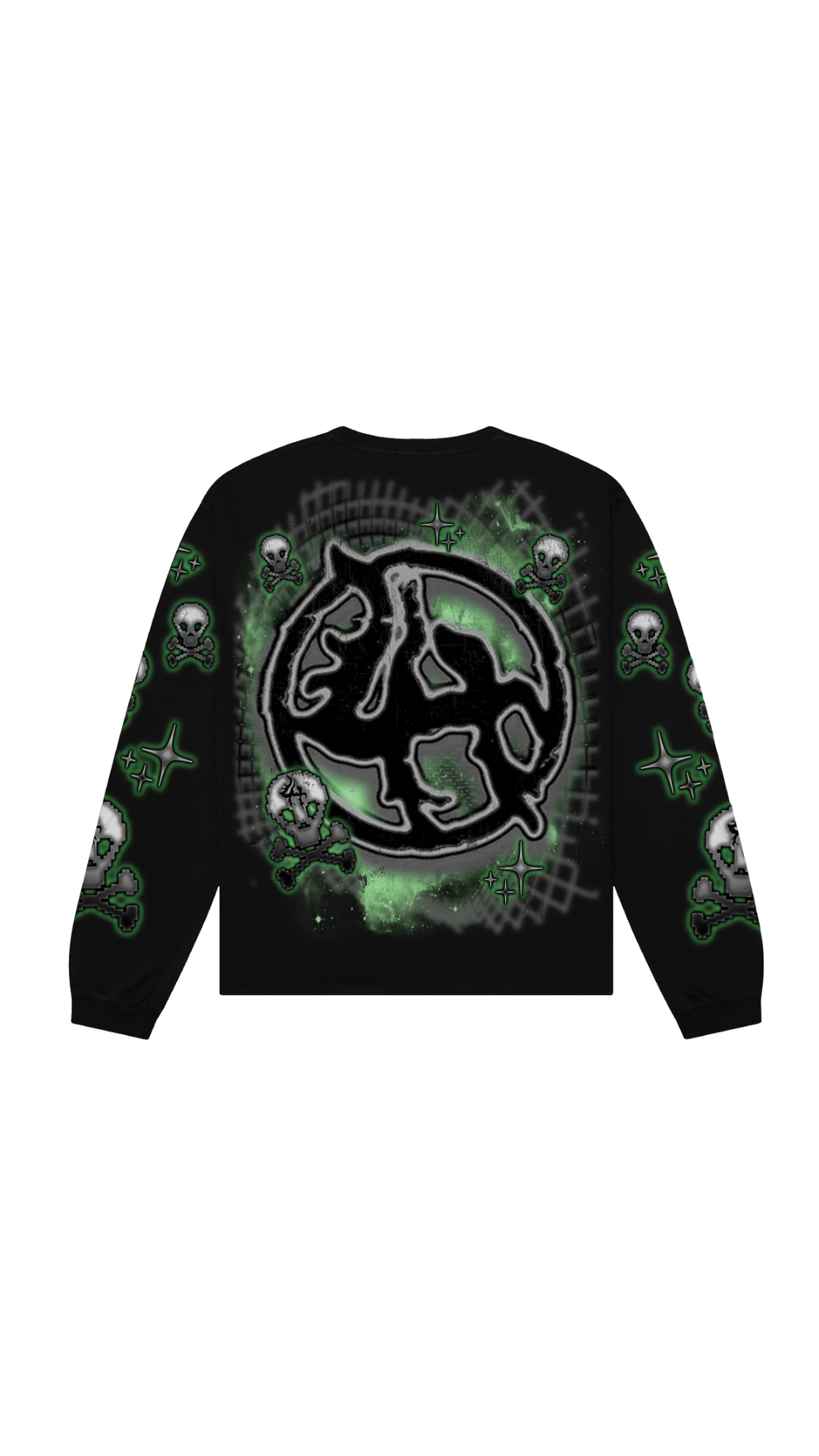 LH "SKULL" LONGSLEEVE (GREEN)