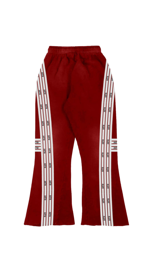 ANTO RED OVERSIZED FLARE SWEATS