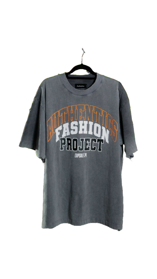 AUTHENTICS COLLEGE TEE (GRY/ORG)