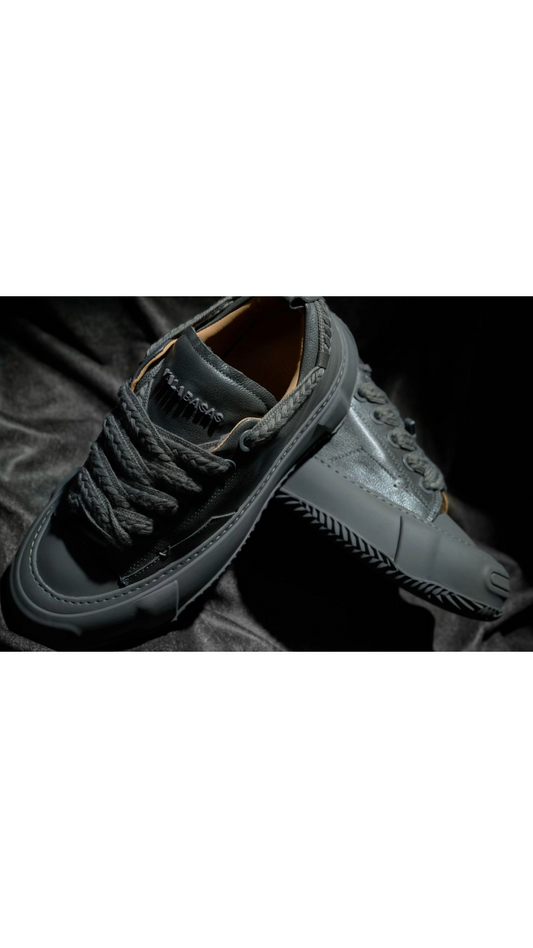 VALABASAS "VISION" GRAY LEATHER LOW TOP