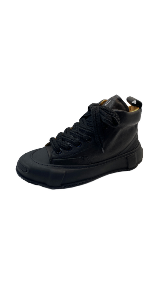 VALABASAS "VISION" BLACK LEATHER HIGH TOP