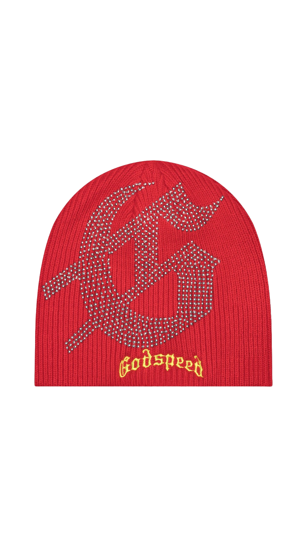 GODSPEED STUDDED BEANIE (RED/YELLOW)