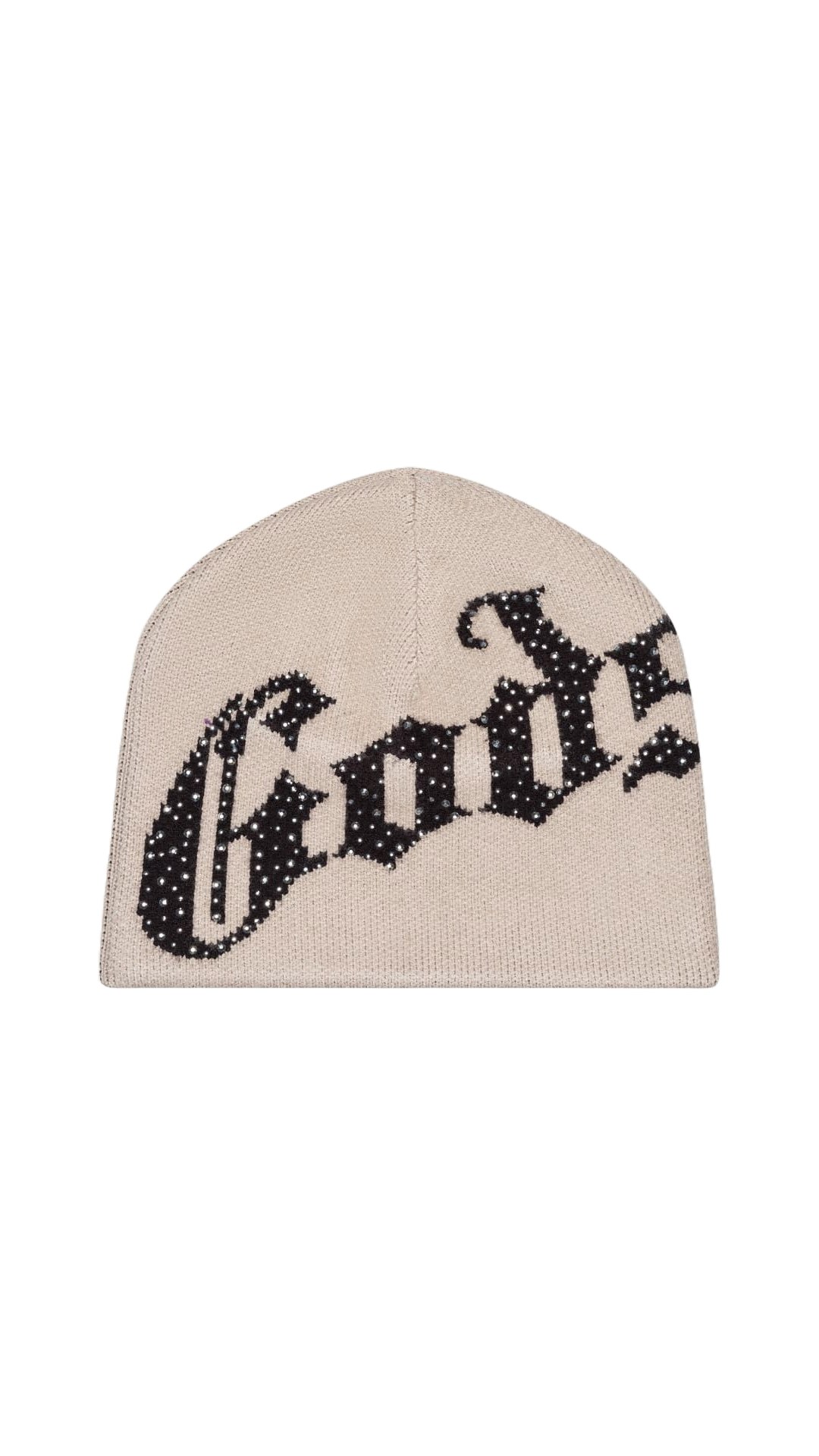 GODSPEED OG LOGO STUDDED BEANIE (TAN/BLK)