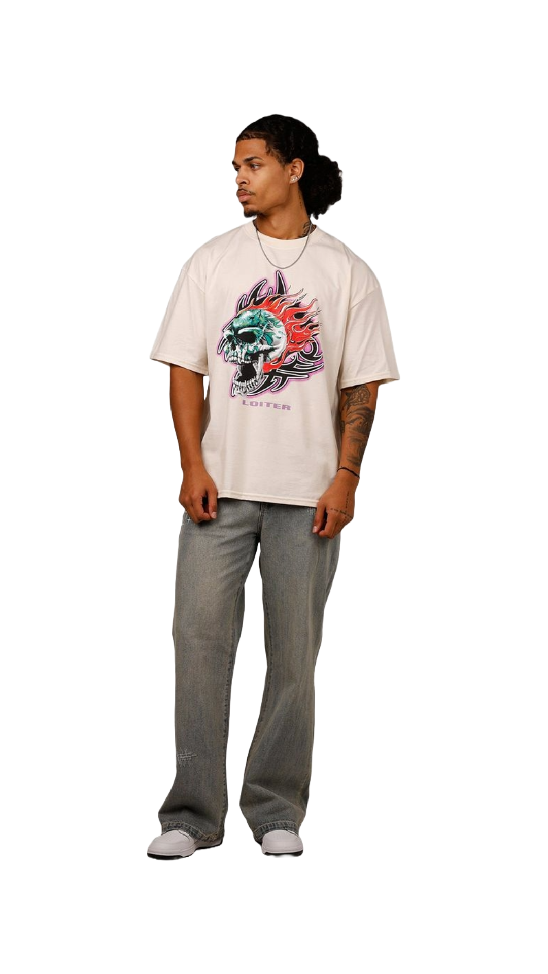 LOITER RIP N DIP T-SHIRT (OFF WHITE)