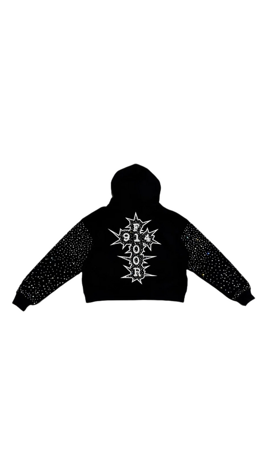 FLOOR914 BLACK CHROMATIC CROSS ZIP UP