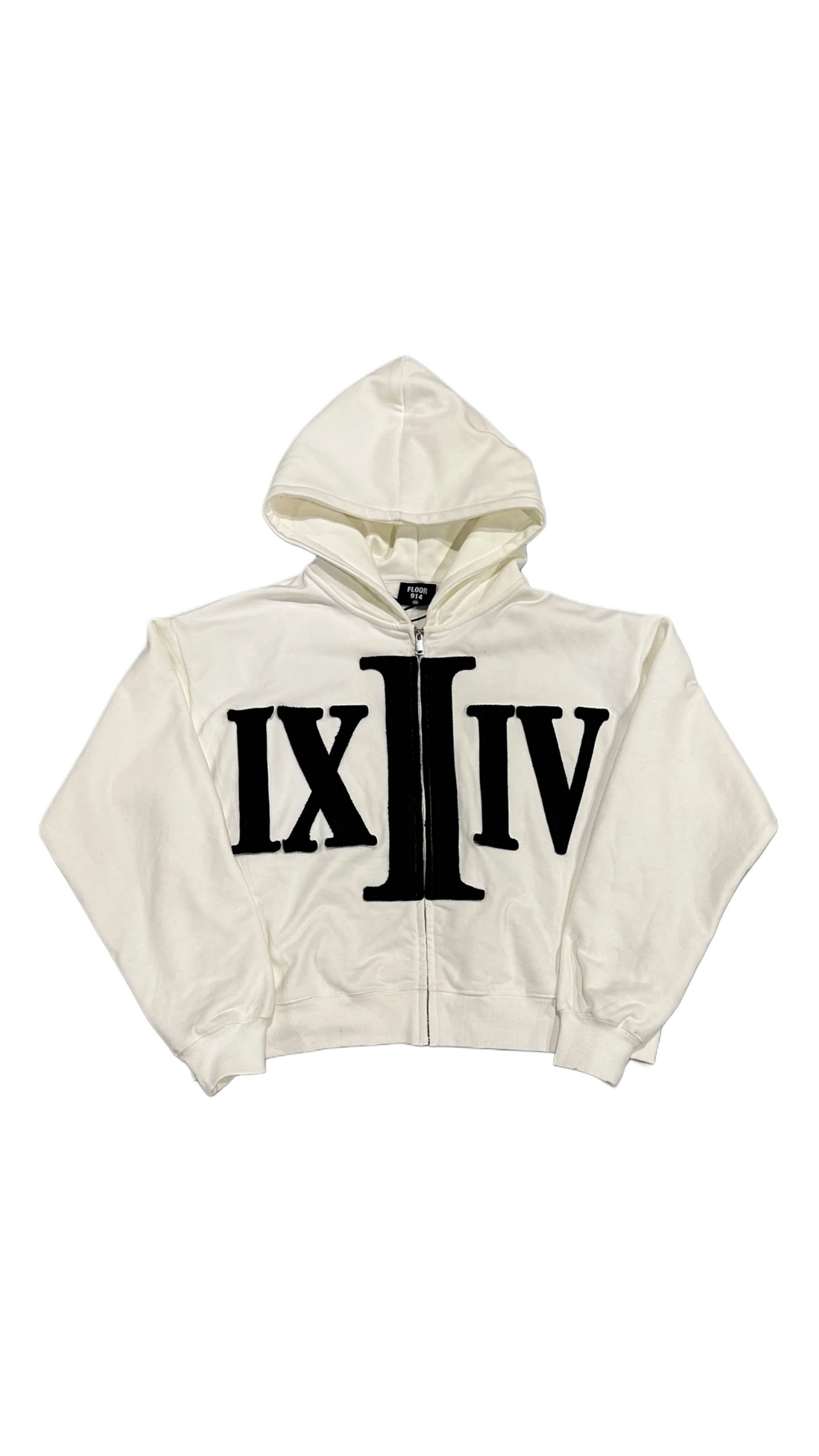 FLOOR914 WHITE NUMERAL ZIP UP