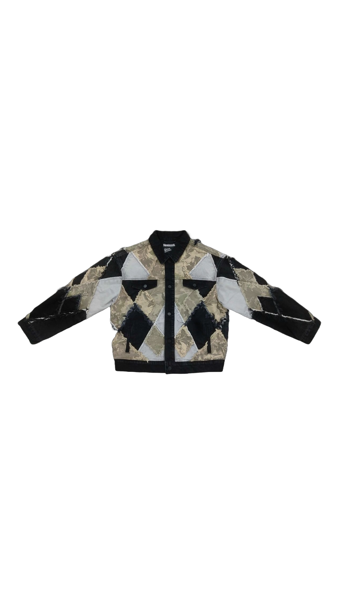 LA "PANTAGES" ARGYLE CAMO TRUCKER JACKET