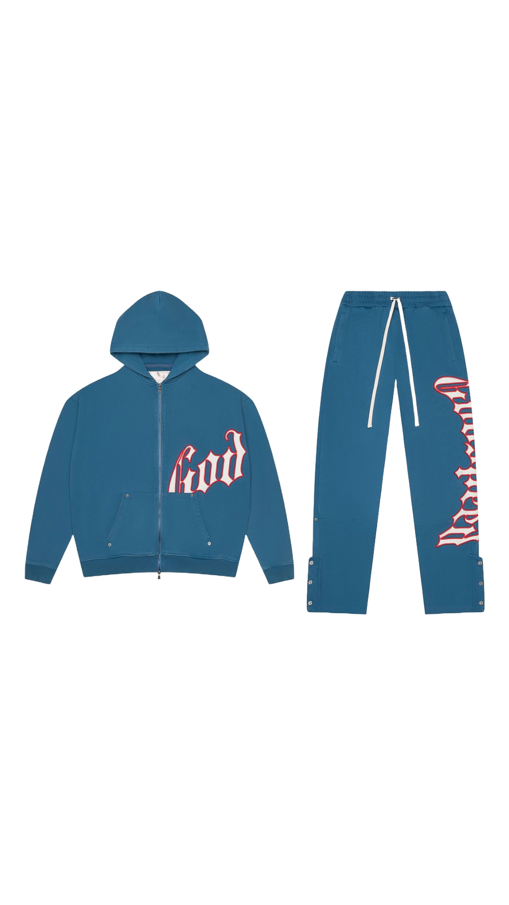 GODSPEED OG LOGO SWEATSUIT V2 (DEEP WATER/RED)