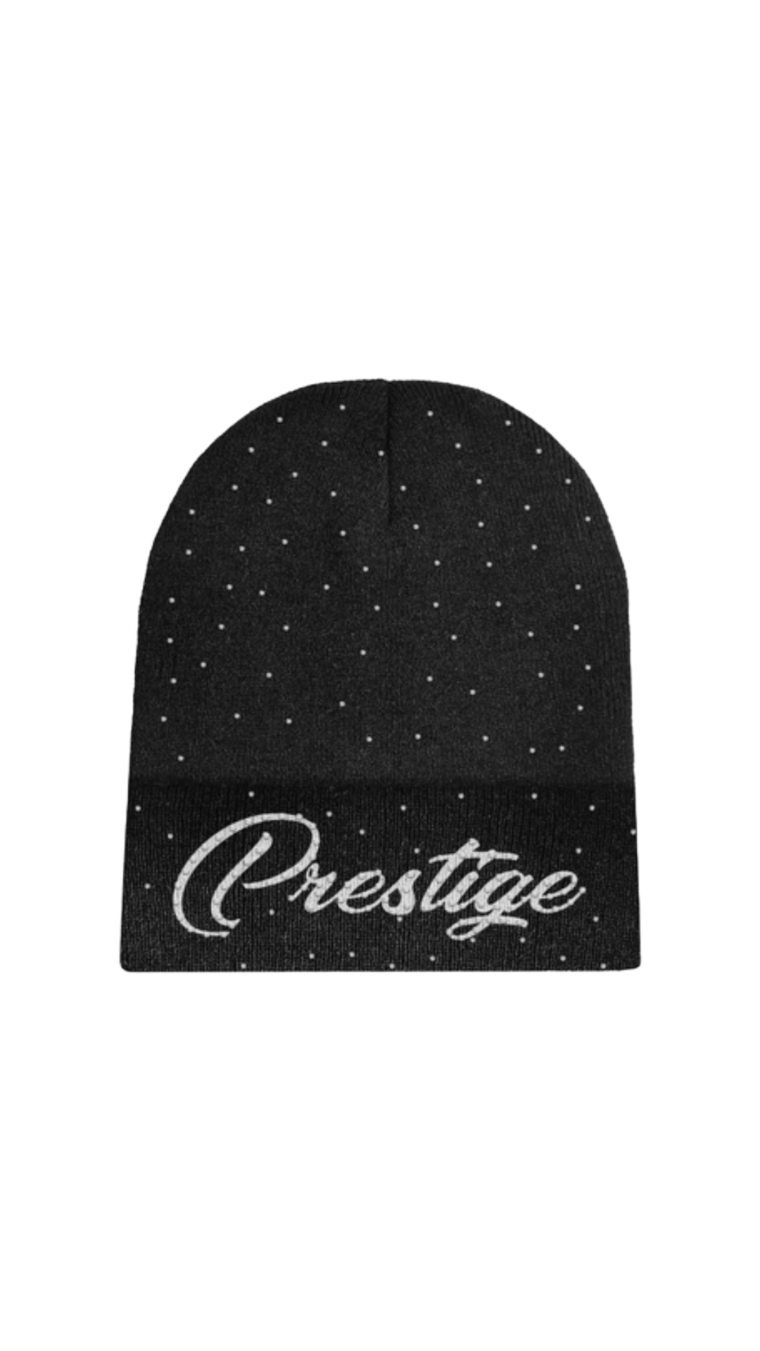 PRESTIGE BLACK RHINESTONE BEANIE