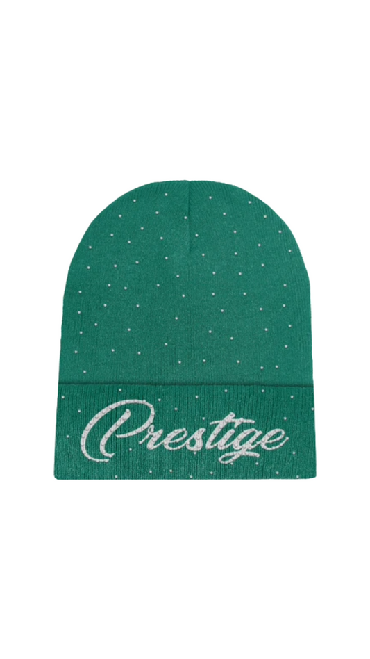 PRESTIGE GREEN RHINESTONE BEANIE