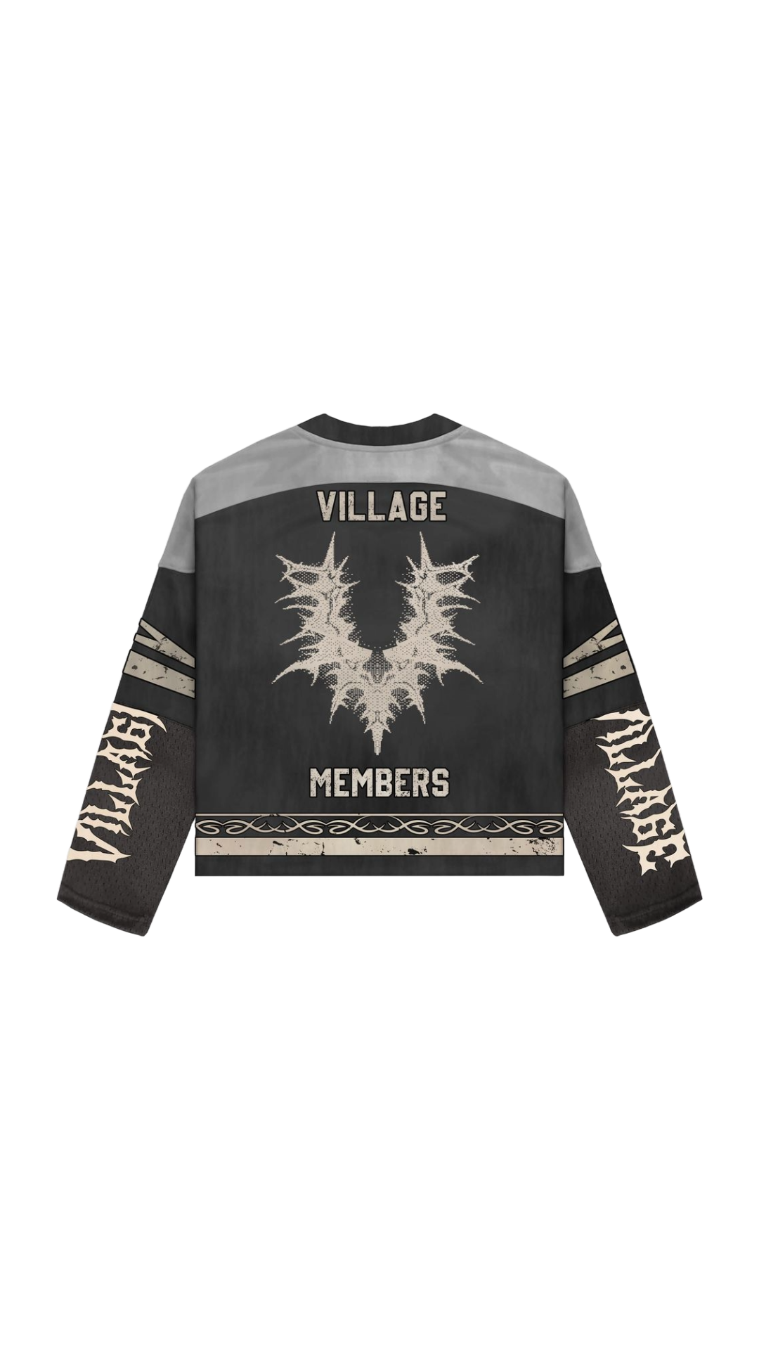 VILLAGE "MEMBERS" GREY LAYERED JERSEY