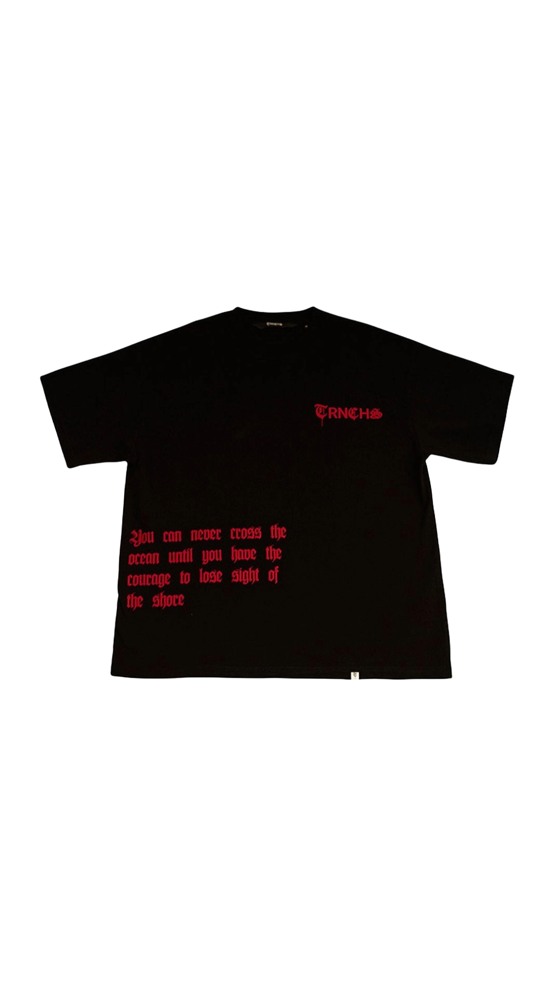 TRNCHS "COURAGE" BLACK TEE