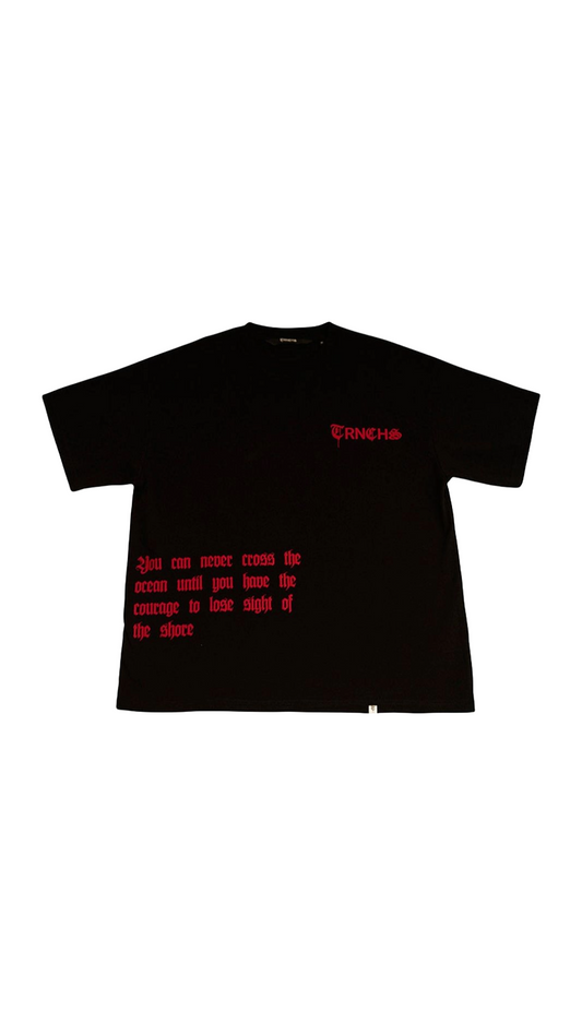 TRNCHS "COURAGE" BLACK TEE