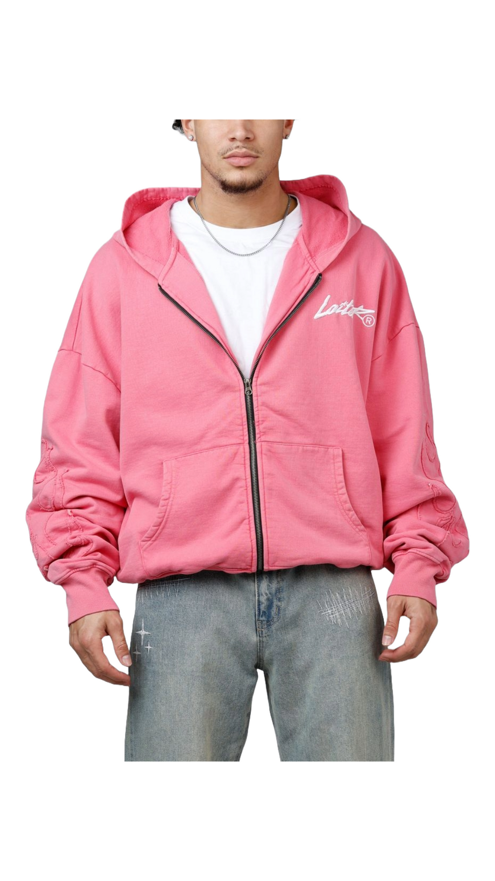 LOITER "INFERNO" PINK HOODIE