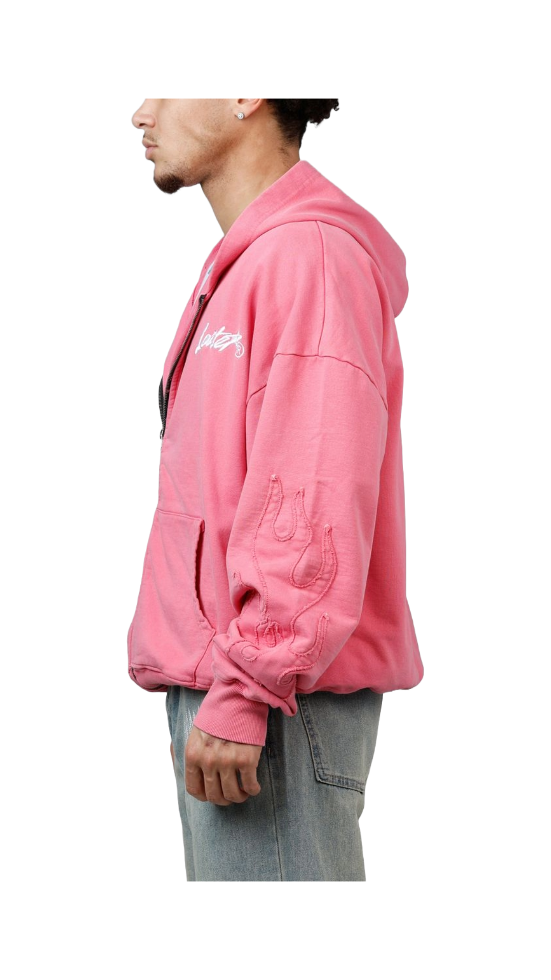 LOITER "INFERNO" PINK HOODIE