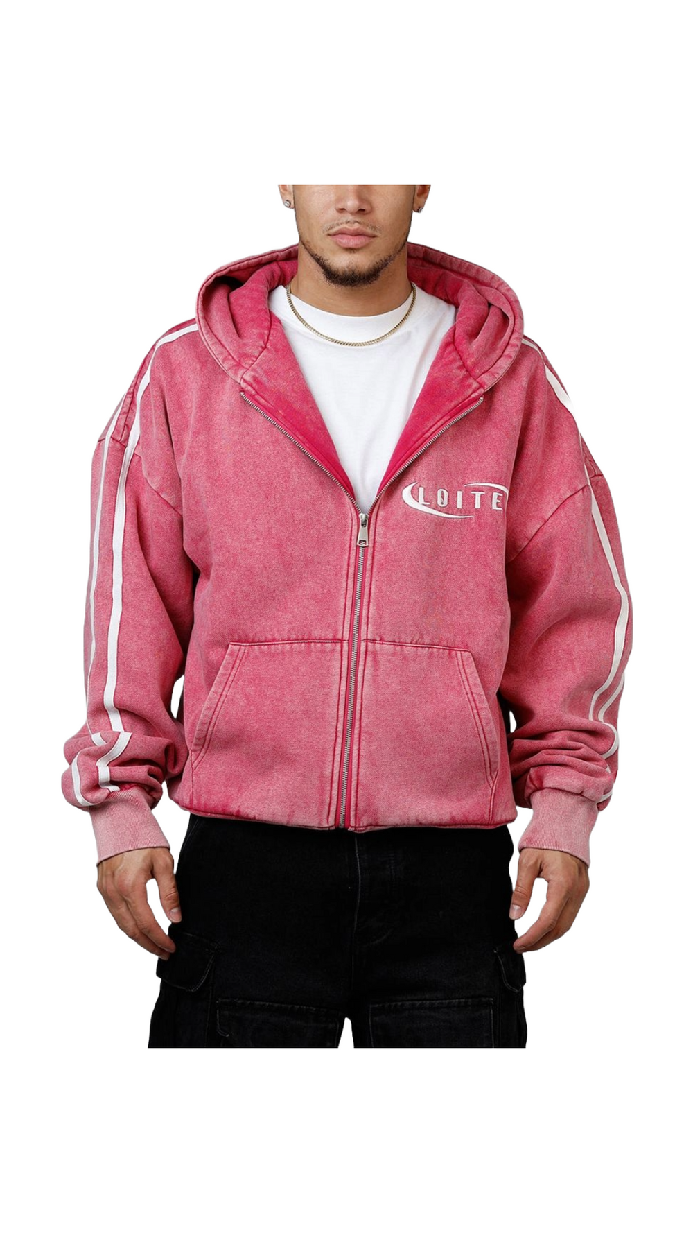 LOITER "NIGHT VISION" PINK HOODIE