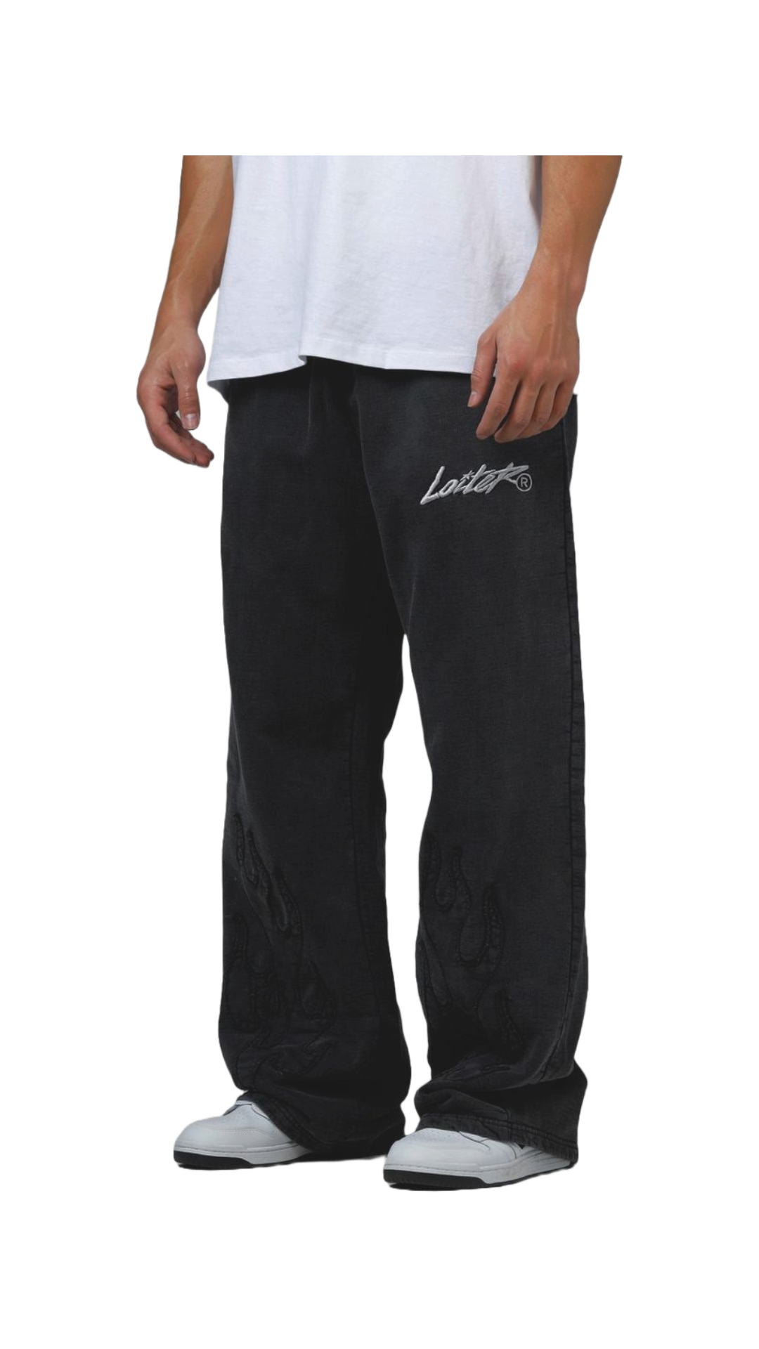 LOITER "INFERNO" BLACK SWEATPANTS