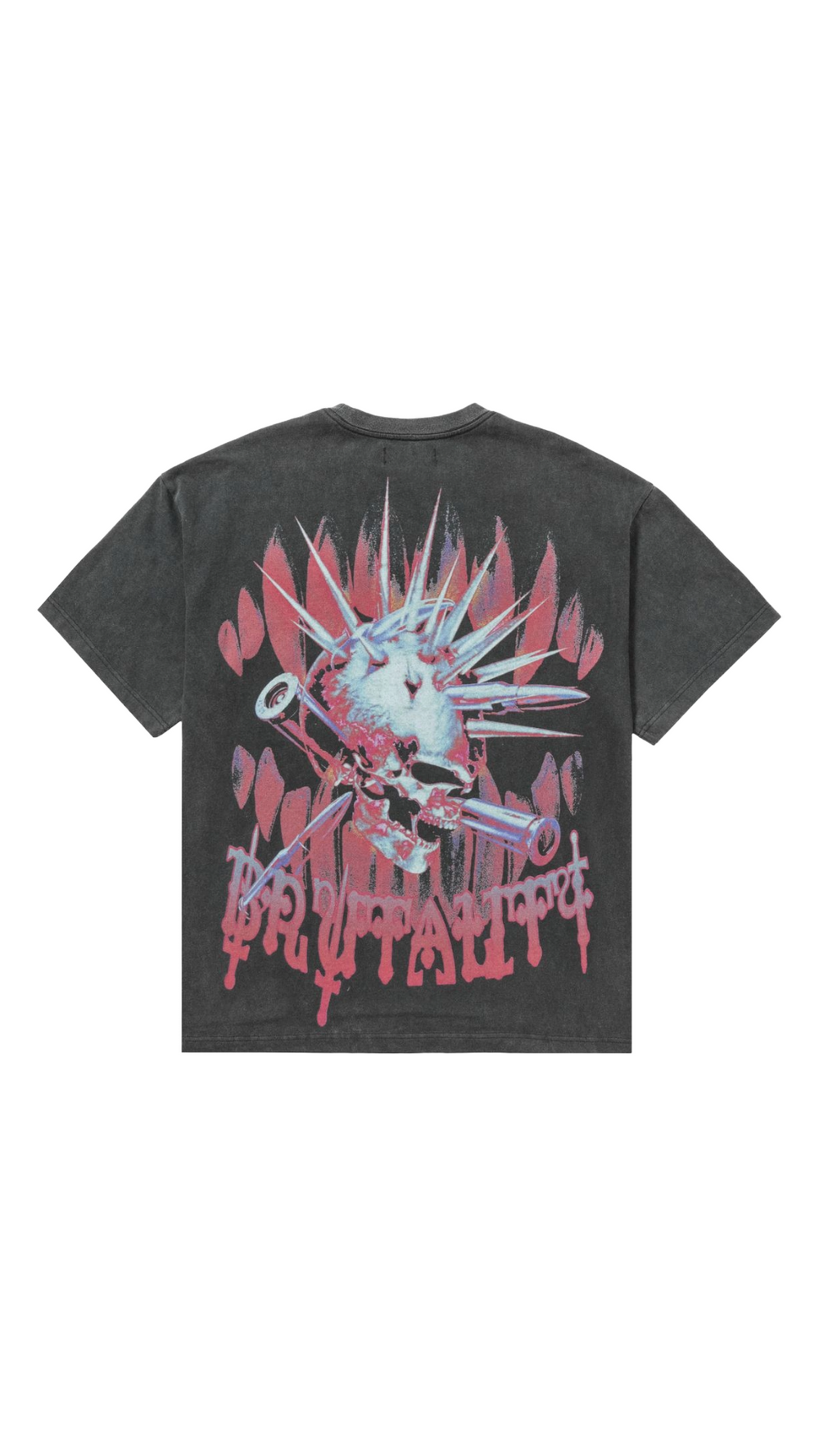 SH "BRUTAL" T-SHIRT (RED/BLACK VINTAGE)