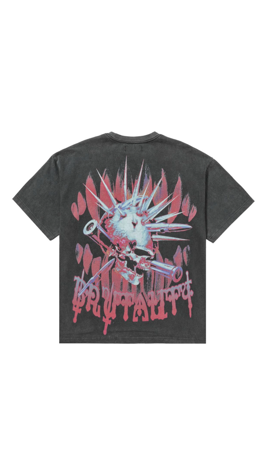 SH "BRUTAL" T-SHIRT (RED/BLACK VINTAGE)