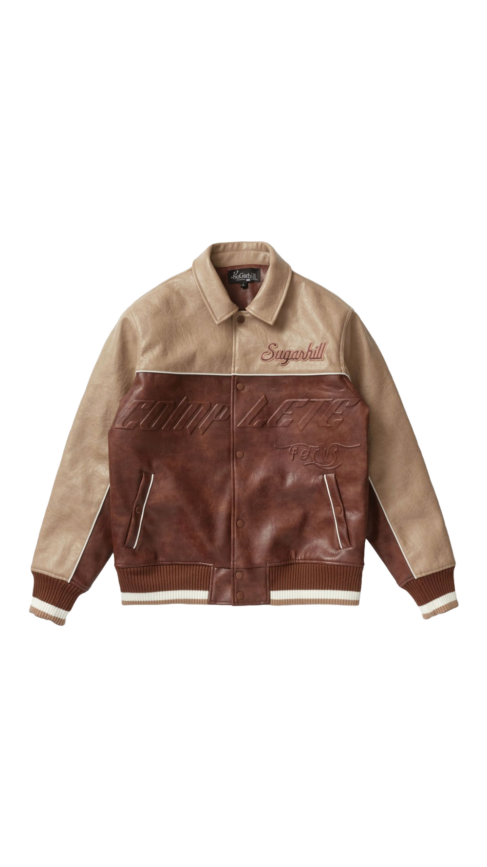 SH "FOCUS" LEATHER JACKET (BROWN/LATTE)