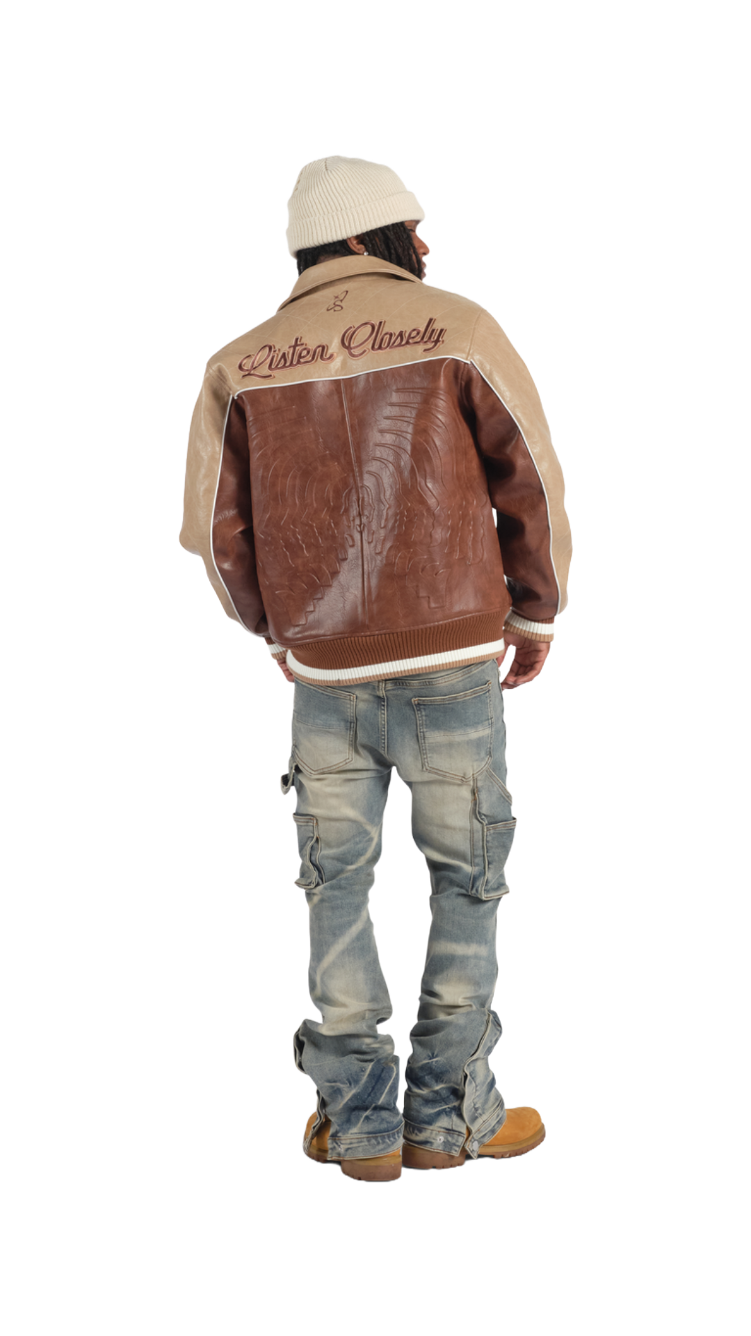 SH "FOCUS" LEATHER JACKET (BROWN/LATTE)