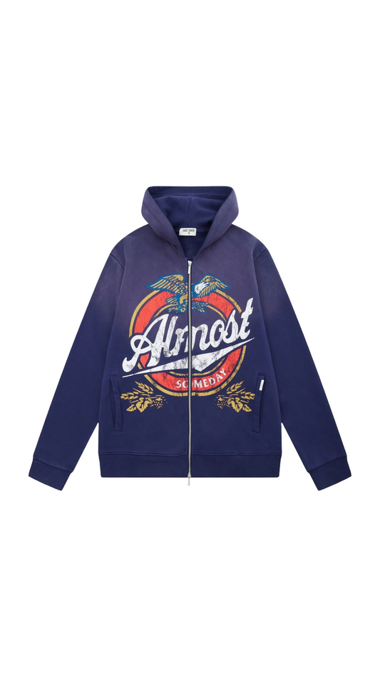 AS HIGH LIFE ZIPUP HOODIE (NAVY)