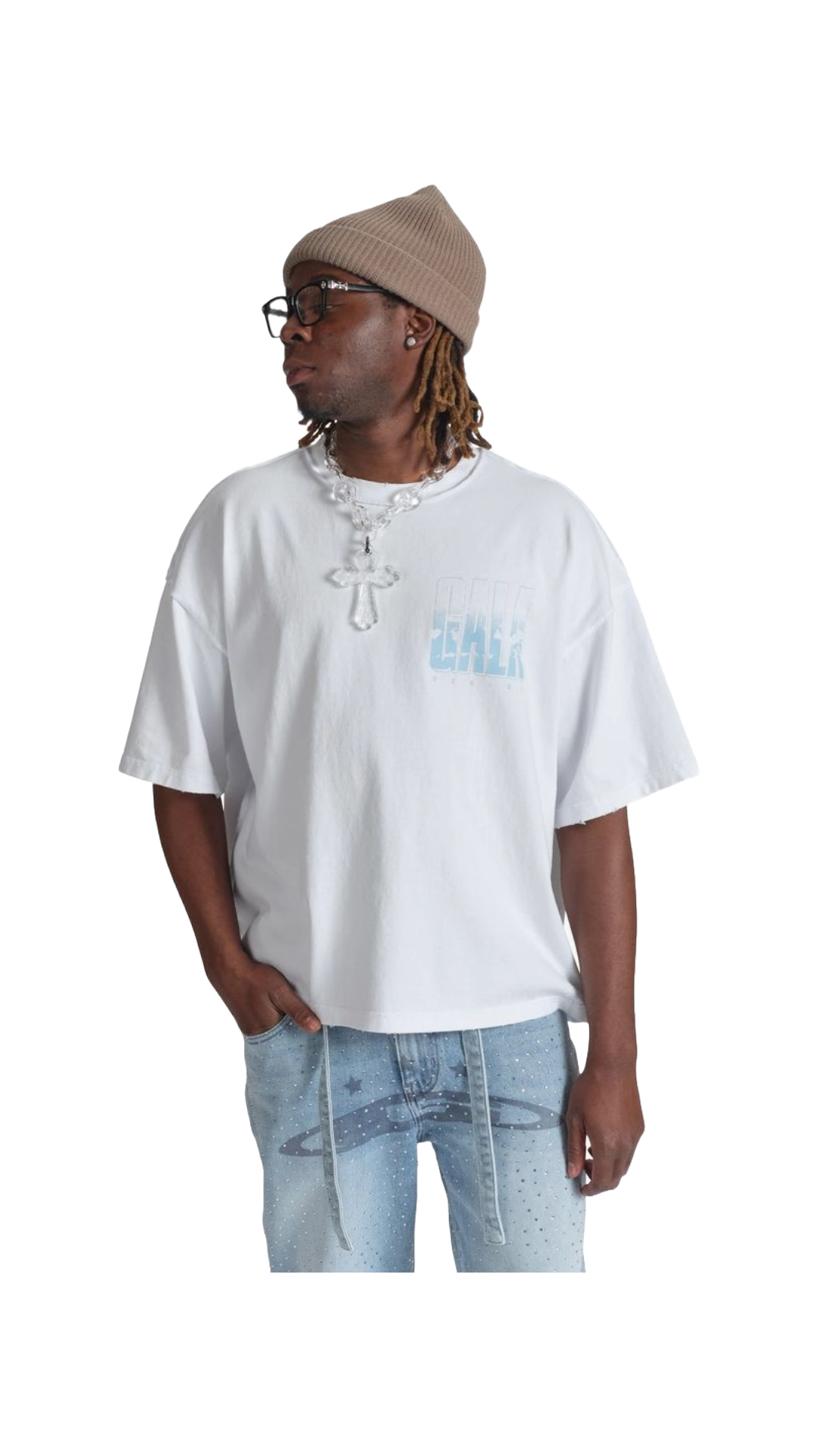 GALA NAME TEE (WHITE/BLUE)