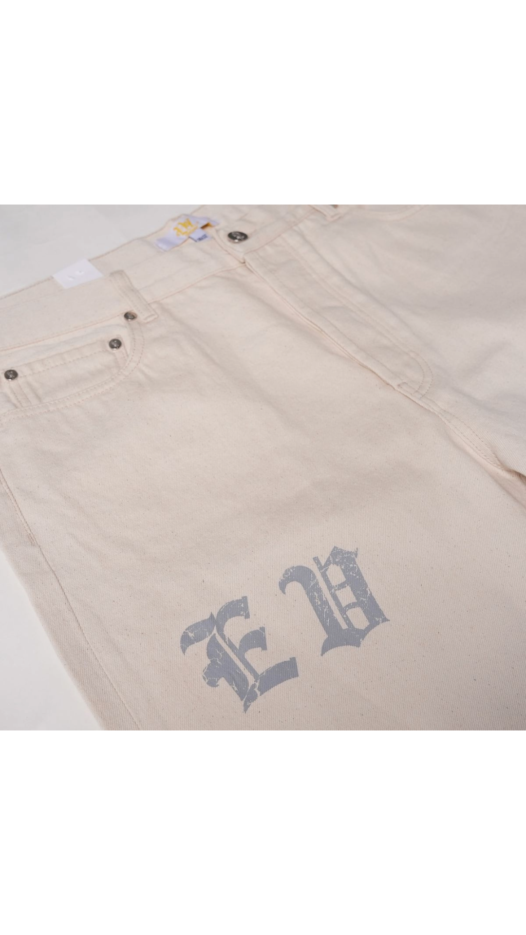 EVOL WHITE TONAL SKULL DENIM
