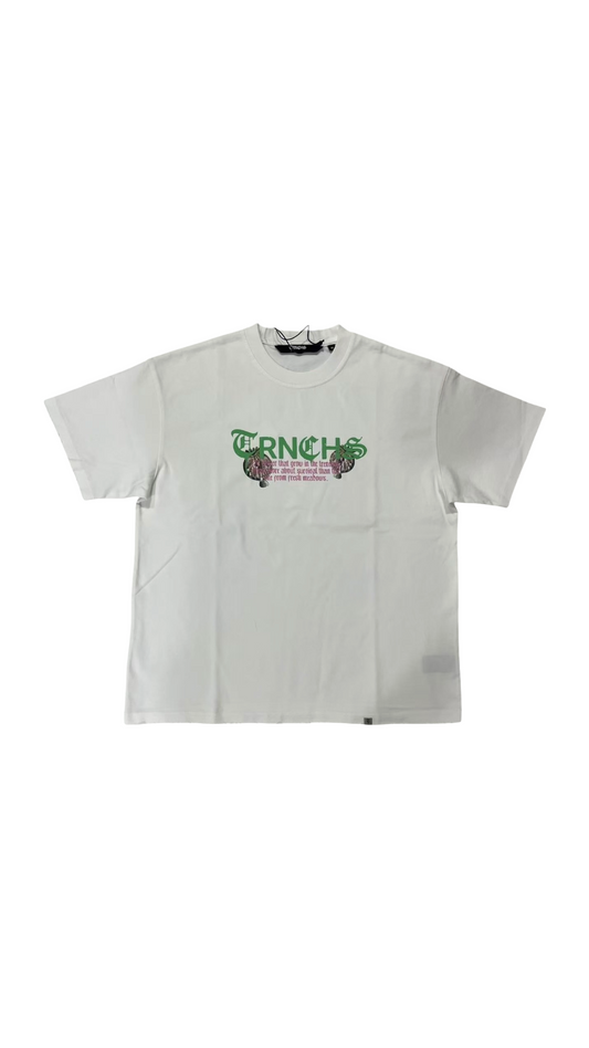 TRNCHS "FLOWERS" WHITE TEE