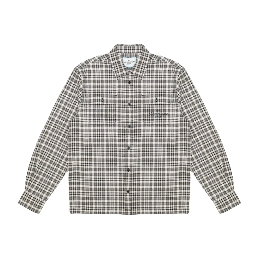BAO "EMBER" DISTRESSED FLANNEL (WHT/BLK)