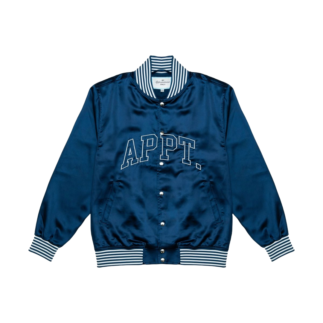 BAO SPROUT SATIN BOMBER (NAVY)