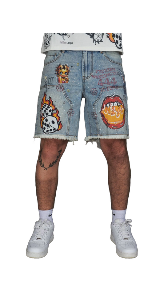 POLITICS "AUSTIN" JORTS (BLUE)