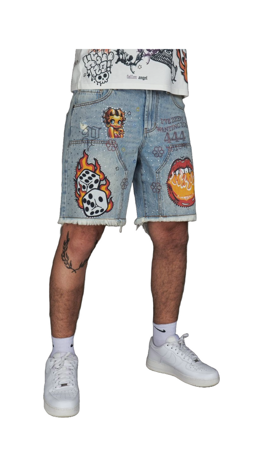 POLITICS "AUSTIN" JORTS (BLUE)