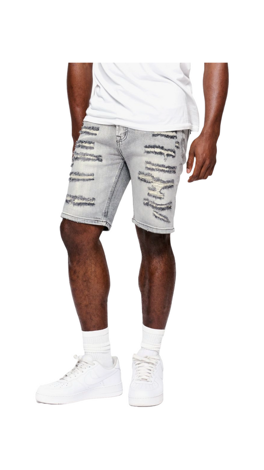 ANOM ABSIDAN JEAN SHORTS - LT GREY