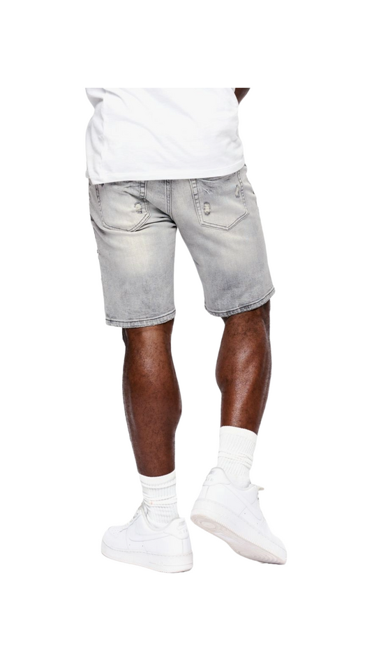 ANOM ABSIDAN JEAN SHORTS - LT GREY