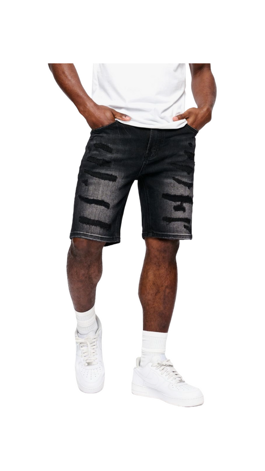 ANOM ABSIDAN JEAN SHORTS - BLACK WASH