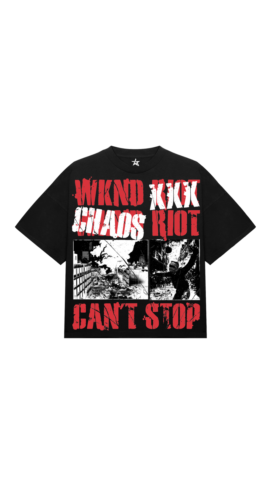 WR CAN'T STOP THE RIOT BLACK TEE