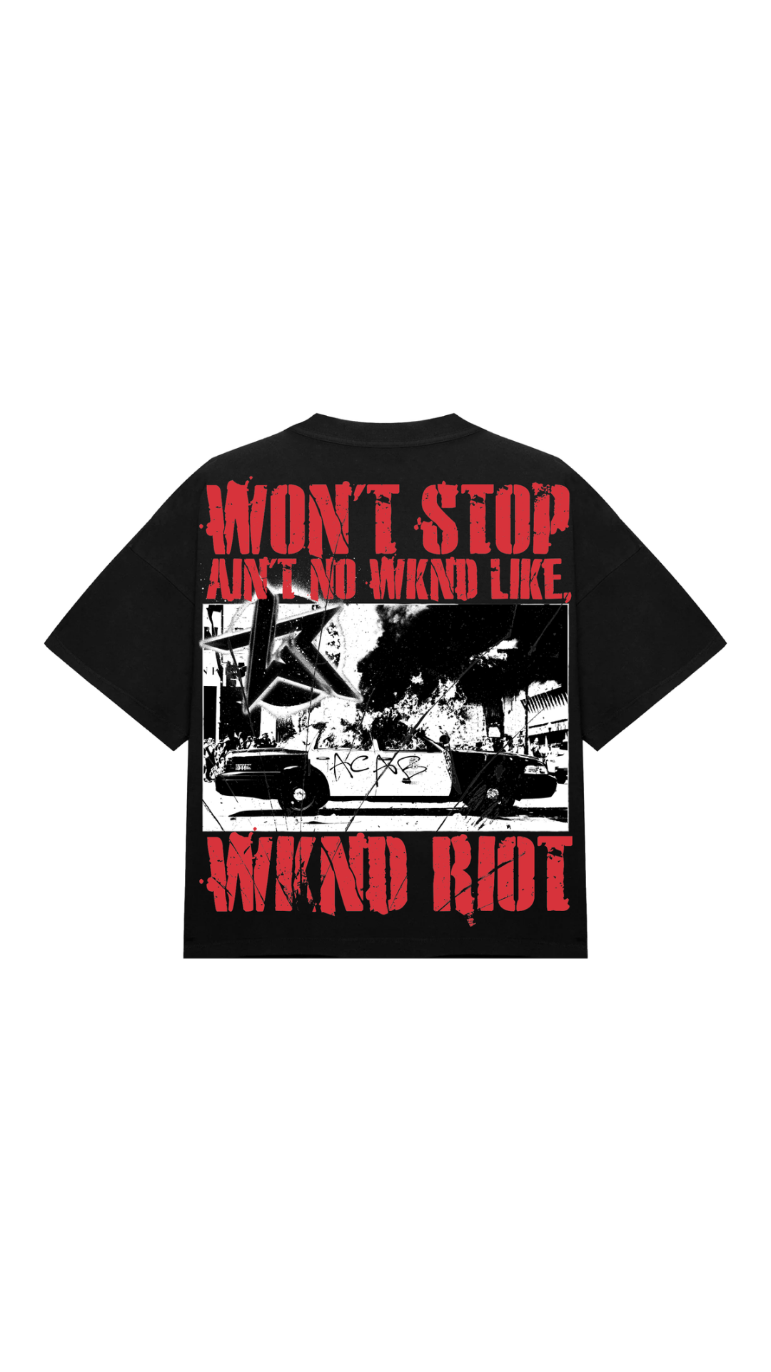 WR CAN'T STOP THE RIOT BLACK TEE