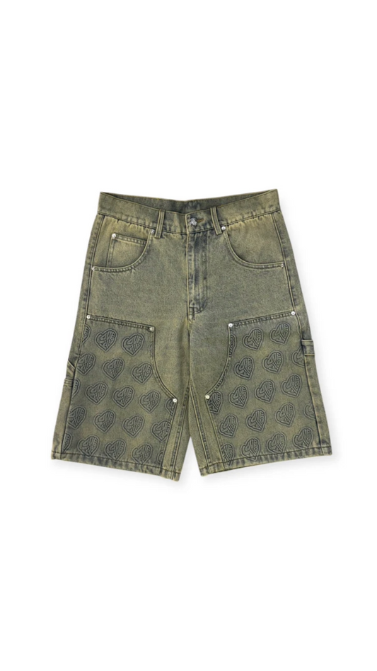 LOVEKILLS EMBOSSED SHORTS (SAND WASH)