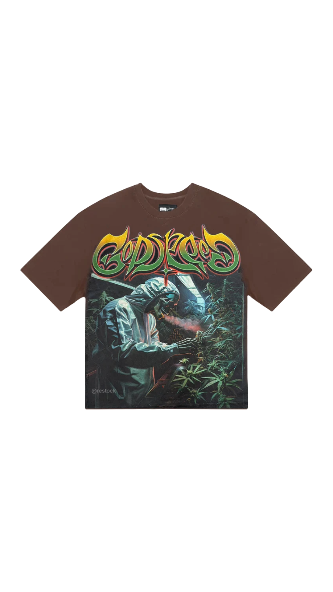 GODSPEED INDOOR GRABBA TEE (BROWN)