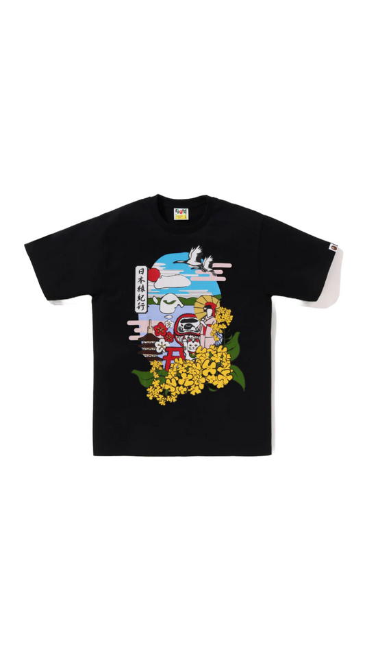 BAPE JAPAN CULTURE SPRING APE HEAD TEE (BLACK)