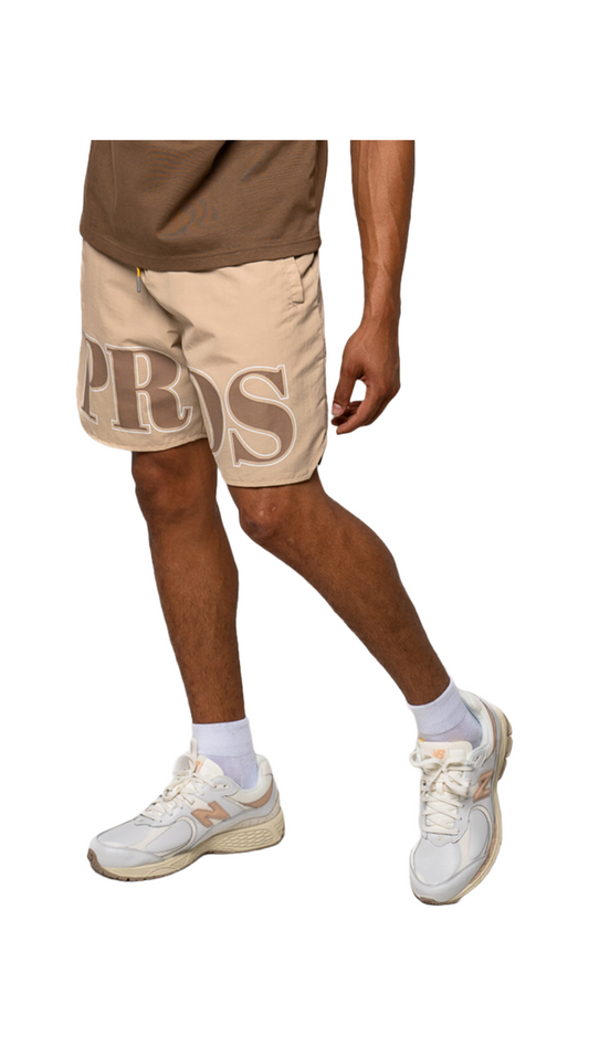 PARADISE VARSITY SHORTS (TAN)