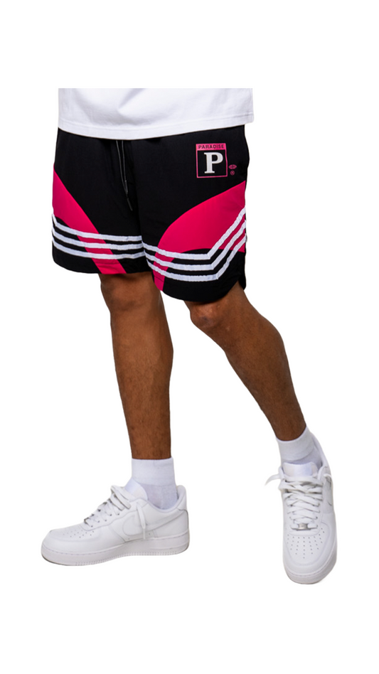 PARADISE RESORT SHORTS (BLACK/FUSCIA)