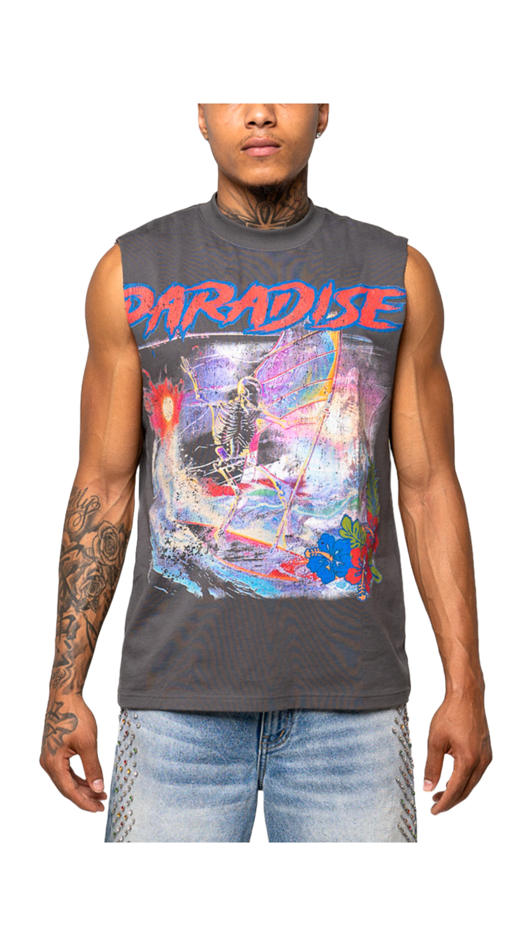 PARADISE CONTROL YOUR WAVE MUSCLE TEE