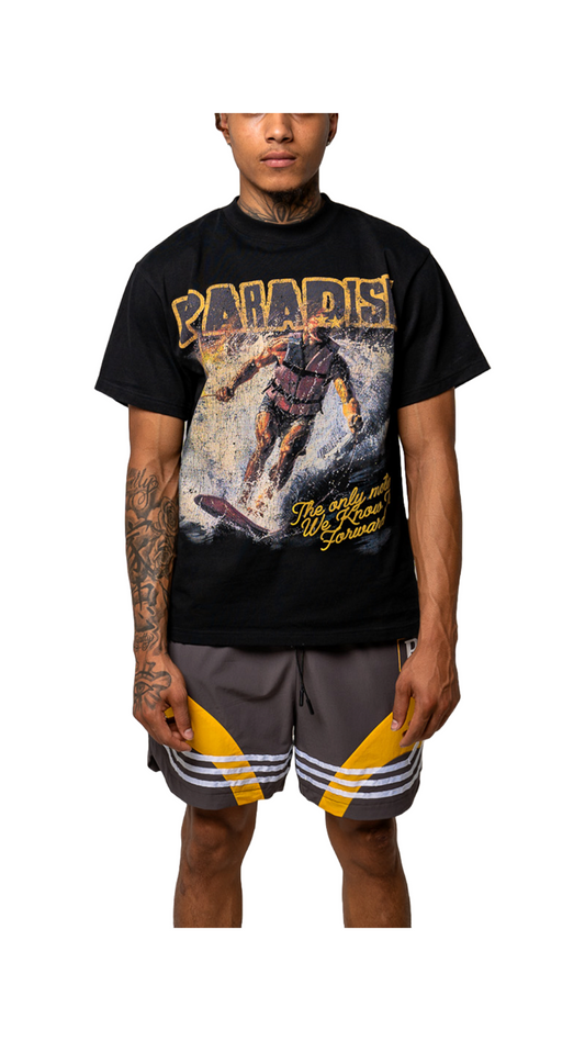 PARADISE LEADERS OF THE WAVE TEE (BLACK)