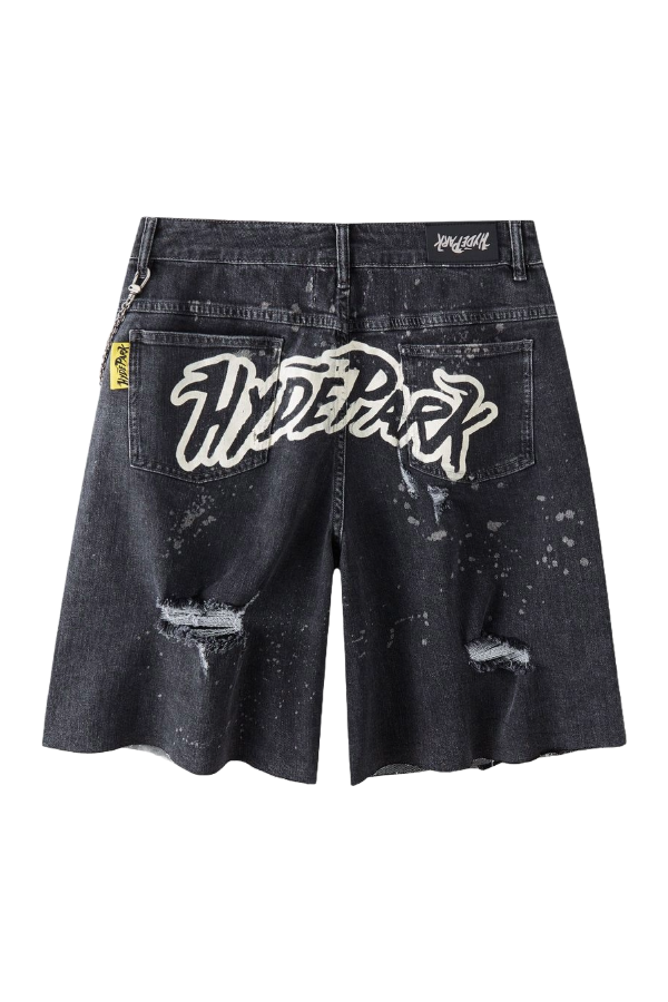 HP POCKETS EVERYWEAR DENIM SHORTS - BLACK