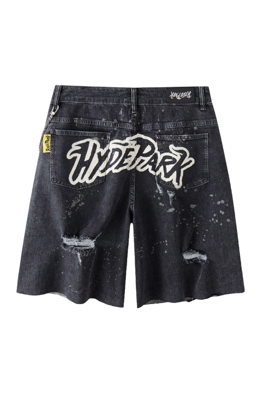 HP POCKETS EVERYWEAR DENIM SHORTS - BLACK